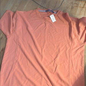 Orange Short Sleeve Tee Lightweight Cotton Blend
